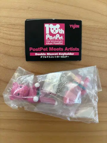 요시다 센샤 포스트펫 모모&코모모 피규어 스트랩 키체인