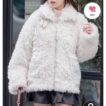 [ 새상품급 ] Chico 스탠드 푸들 자켓 아이보리
