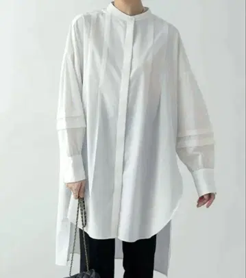 새상품 택 포함 리디 화이트 밴드 카라 셔츠 긴팔