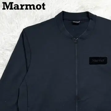 빅 사이즈 마모트 맨투맨 트랙 자켓 박스 로고 XL 블랙