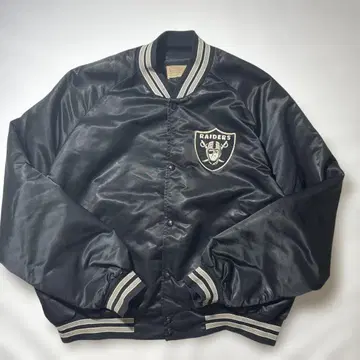 초크라인 레이더스 RAIDERS 바시티 자켓 USA제 블랙
