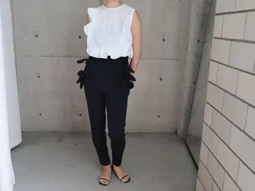 택 포함 새상품 eLLa 리본 레깅스 팬츠 S사이즈