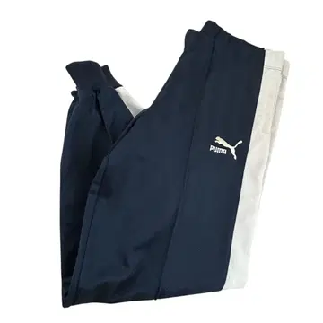 푸마 PUMA 밑단 지퍼 저지 네이비 사이드 스트라이프 구제 빅