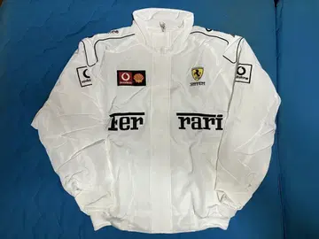 [ 새상품 ] Ferrari 페라리 나일론 자켓 L 사이즈 희귀한 화이트