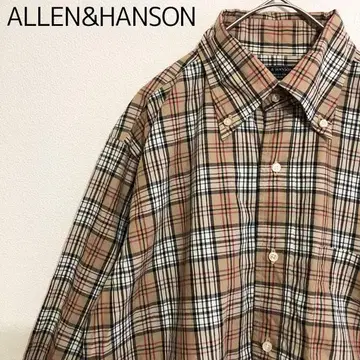 유로 ALLEN&HANSON 하우스 체크 버튼 다운 코튼 셔츠