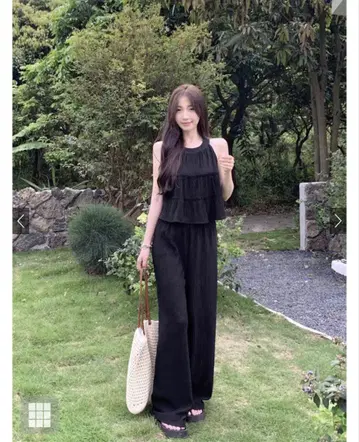티어드 상의 x 와이드 팬츠 셋업[ac2560]