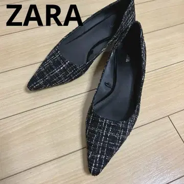 ZARA 텍스처 패브릭 스틸레토