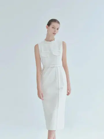 laubeblanc Belted fringe tweed Dress