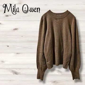 Mila Owen 미라 오웬 크루넥 니트 블라우스 얇은