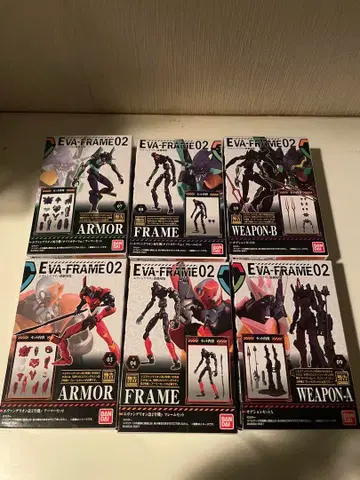 에바 에반게리온 EVA-FRAME 02 피규어 6개 세트