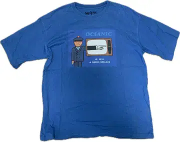 savignac 파랑 T셔츠 그래픽 프린트