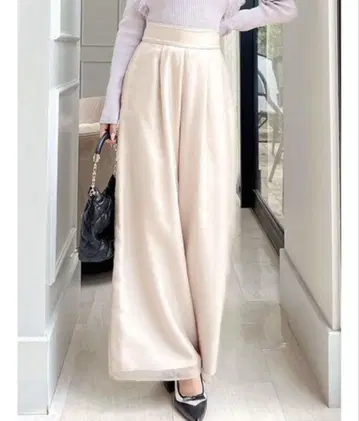 리젝시 시어 레이어드 롱 팬츠 아이보리