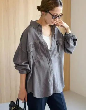 24AW 프레임워크 리오셀 중화염색 WORK 셔츠 새상품급