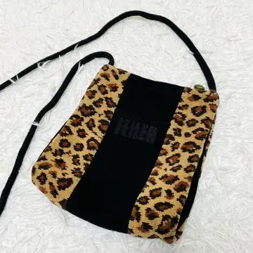 [ 새상품급 ] FEILER 페이 셔닐 직조 미니백 표범 무늬 레오파드