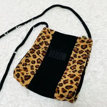[ 새상품급 ] FEILER 페이 셔닐 직조 미니백 표범 무늬 레오파드