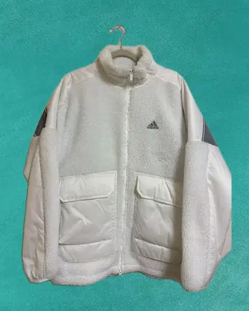 adidas 플리스 자켓 화이트