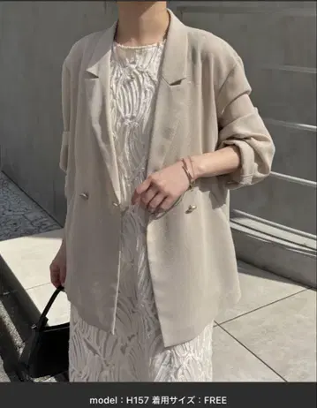 베이지 테일러드 메쉬 자켓 프리 사이즈