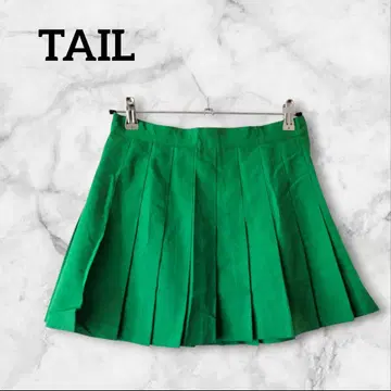 1점 한정 TAIL 그린 플리츠 스커트 사이즈 10