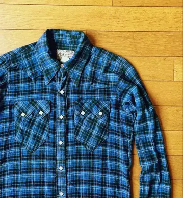 락마운트 USA제 70s 긴팔 체크 웨스턴 플란넬 셔츠