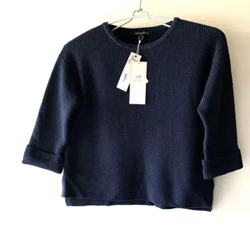 새상품 23구 니트 네이비 면 100% 38