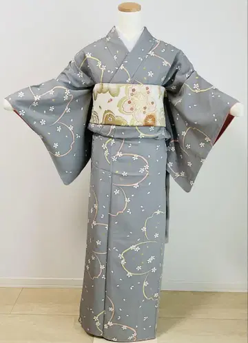 코몬 그레이 계열 벚꽃 순수 실크