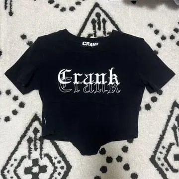 CRANK 로고 코르셋 크롭 기장