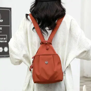 여성용 백 컴팩트 바디 원 숄더 경량 오렌지 컬러
