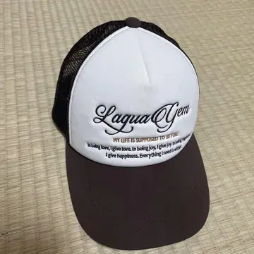 LAGUA GEM 트래커 캡 화이트/브라운
