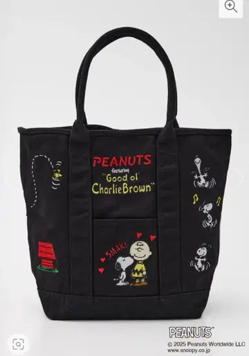 PEANUTS RODICO CROWNS 토트백 블랙