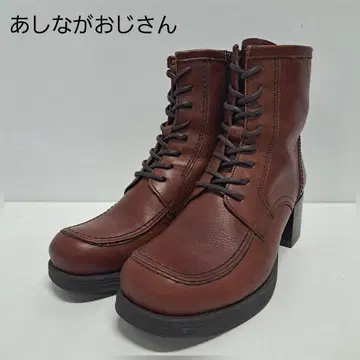 미사용 키다리 아저씨 레이스업 숏부츠 22.5cm 소가죽