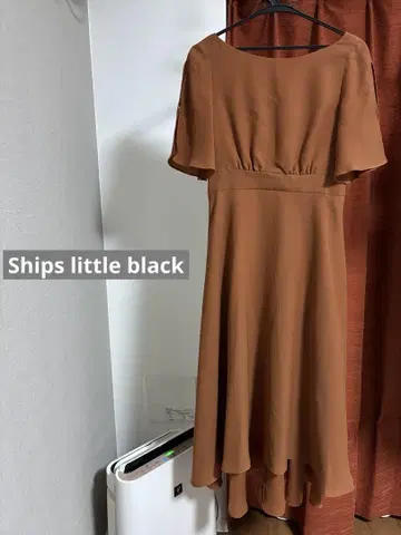 Ships little black V넥 롱 원피스