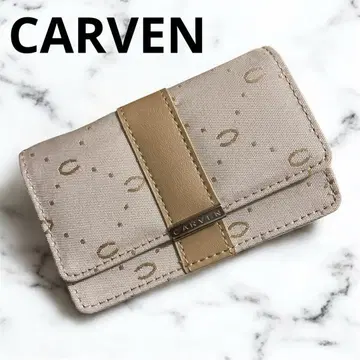 CARVEN 명함 케이스 카드 케이스 베이지