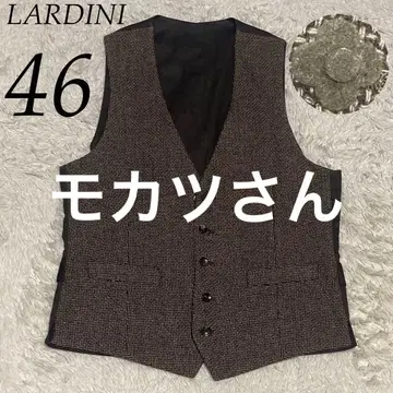 LARDINI [근년 고년식] 부토니에르 브라운 브라운 베스트 베스트
