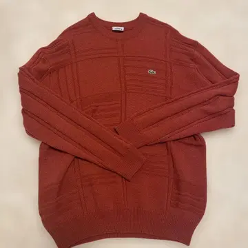 [ 구제 의류 ] LACOSTE 빨간색 크루넥 니트 6