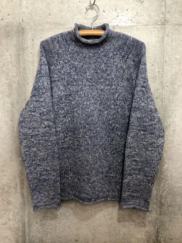 J.CREW 제이크루 코튼 롤넥 니트 블루