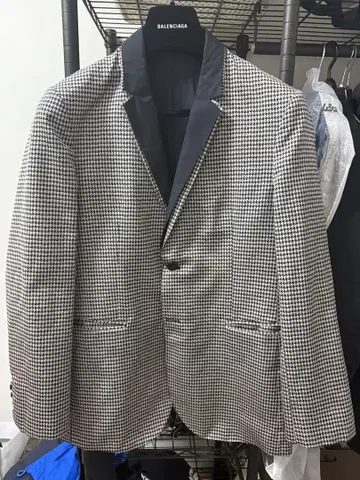 엠포리오 ARMANI 하운드 투스 테일러드 자켓