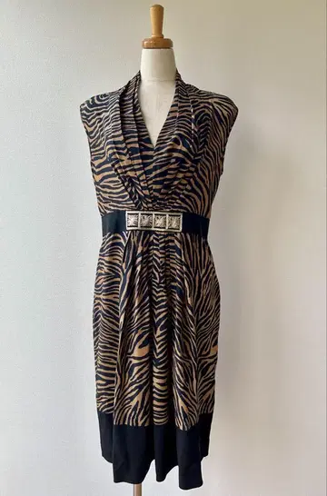 ALBERTA FERRETTI 제브라 패턴 포멀 원피스