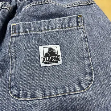 XLARGE 데님 숏팬츠 블루
