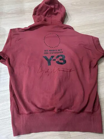 Y-3 빨간색 후드티 S