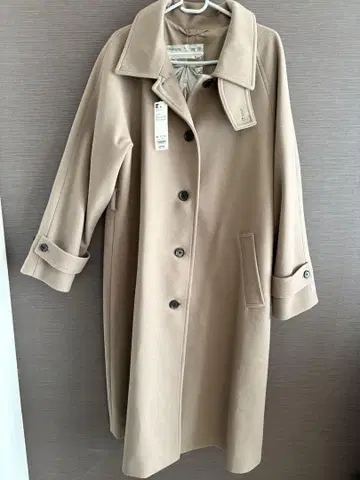 코지 멜톤 발마칸 코트 베이지 가을 겨울 의류 코트 XL LL