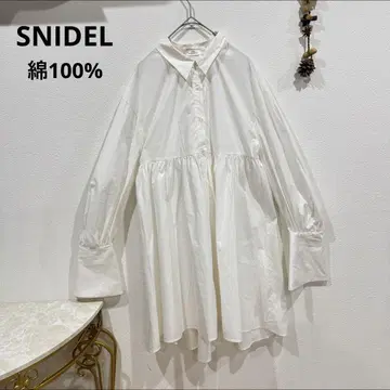 SNIDEL 셔츠 튜닉 면100% ORGANICS 개더