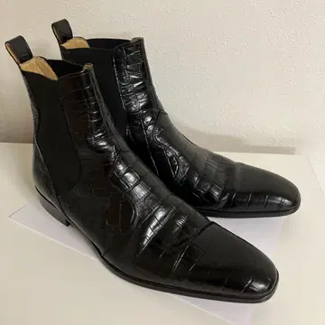 MENSTENORAS 멘티노라스 크로커다일 사이드 고어 부츠 27cm