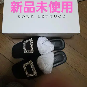 sns 인기 재고 없음 KOBE LETTUCE 비쥬 블랙 샌들 M