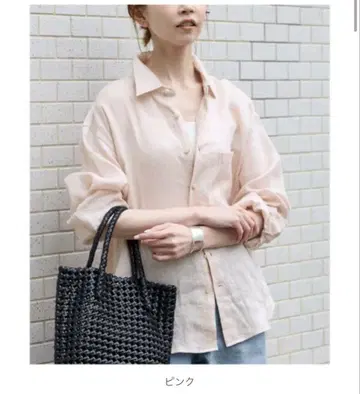 린넨 레귤러 카라 셔츠