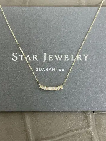 [ STAR JEWELRY ] K10 다이아몬드 라인 목걸이