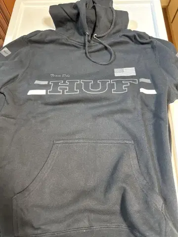 HUF 다크 그레이 후드티