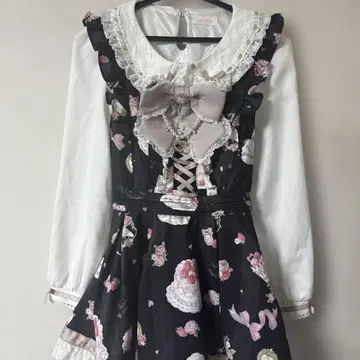 LIZLISA salon de fraise 패턴 셋업 블랙