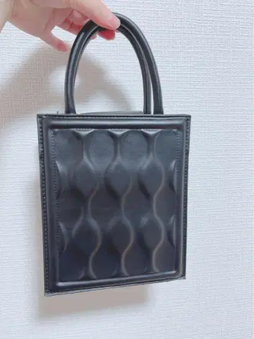 블랙 가죽풍 숄더백