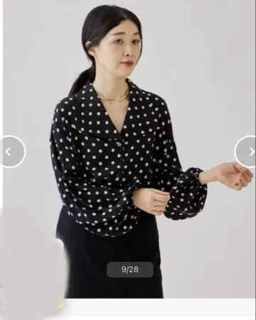 도트 도트 IPEKER 와이드 칼라 셔츠 긴팔