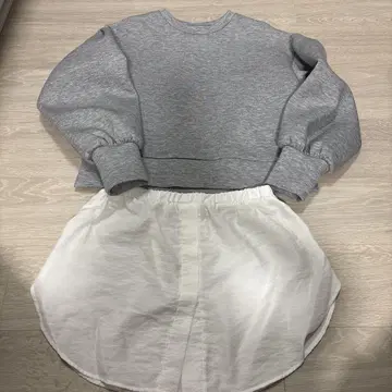 그레이 벌룬 슬리브 트레이닝복